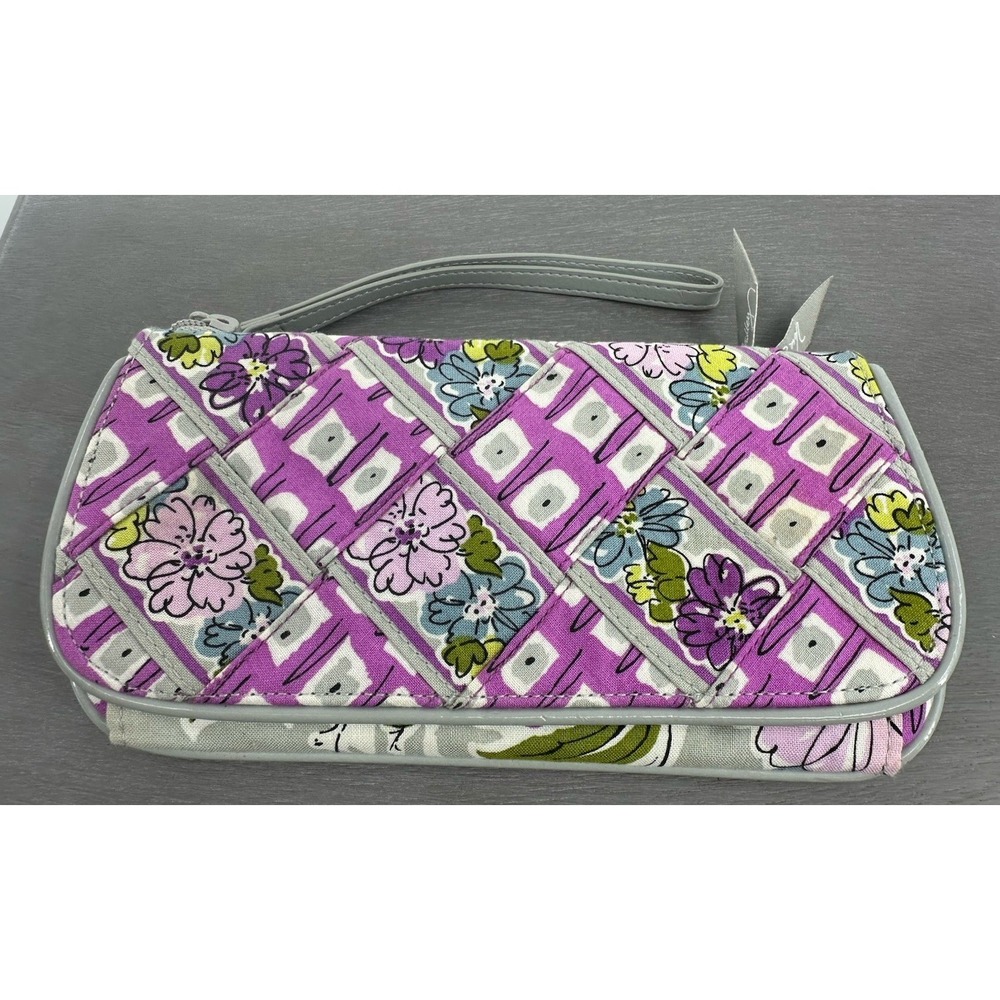 Vera Bradley Criss Cross Wristlet Watercolors Zipper Compartments Wallet